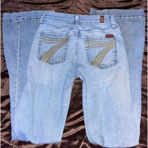 light wash 7 for all mankind dojo jeans 27/34